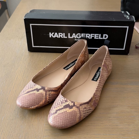 Karl Lagerfeld Shoes - Karl Lagerfeld Snake Print Flats in box size 7.5